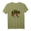 Bär Silhouette Wald Natur Umweltschutz Klima Design T-Shirt – Nachhaltiges Geschenk für Tier- und Naturliebhaber zu Geburtstag & Weihnachten