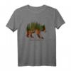 Bär Silhouette Wald Natur Umweltschutz Klima Design T-Shirt – Nachhaltiges Geschenk für Tier- und Naturliebhaber zu Geburtstag & Weihnachten