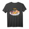 Gudetama Meh Food On A Plate T-Shirt - Offiziell lizenzierte Sanrio Bekleidung für Fans von Gudetama und Sanrio