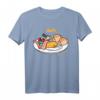 Gudetama Meh Food On A Plate T-Shirt - Offiziell lizenzierte Sanrio Bekleidung für Fans von Gudetama und Sanrio