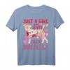 Jack Russell Terrier Just A Girl Who Loves Dog Flower Floral T-Shirt - Niedliches Hundedesign für Damen & Hundeliebhaber
