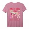 Jack Russell Terrier Just A Girl Who Loves Dog Flower Floral T-Shirt - Niedliches Hundedesign für Damen & Hundeliebhaber