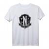 HapDeer Nevermore Academy Emblem T-Shirt – Gothic, Horror & Halloween Design für Fans von Addams Family, Raven & Supernatural
