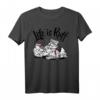 HapDeer 101 Dalmatians T-Shirt - Vintage Design mit 'Life Is Ruff' für Hundeliebhaber & Disney-Fans