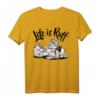 HapDeer 101 Dalmatians T-Shirt - Vintage Design mit 'Life Is Ruff' für Hundeliebhaber & Disney-Fans