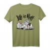 HapDeer 101 Dalmatians T-Shirt - Vintage Design mit 'Life Is Ruff' für Hundeliebhaber & Disney-Fans