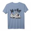 HapDeer 101 Dalmatians T-Shirt - Vintage Design mit 'Life Is Ruff' für Hundeliebhaber & Disney-Fans