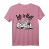 HapDeer 101 Dalmatians T-Shirt - Vintage Design mit 'Life Is Ruff' für Hundeliebhaber & Disney-Fans