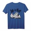 HapDeer 101 Dalmatians T-Shirt - Vintage Design mit 'Life Is Ruff' für Hundeliebhaber & Disney-Fans