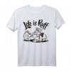 HapDeer 101 Dalmatians T-Shirt - Vintage Design mit 'Life Is Ruff' für Hundeliebhaber & Disney-Fans