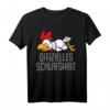 Lustiges Hühner Schlafshirt Pyjama für Damen und Herren - Originelles Geschenk für Langschläfer, Morgenmuffel und Tierliebhaber