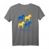 Schwedisches Dalapferd Schweden Flagge T-Shirt – Traditionelles skandinavisches Design als Geschenkidee zu Weihnachten & Geburtstag