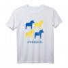 Schwedisches Dalapferd Schweden Flagge T-Shirt – Traditionelles skandinavisches Design als Geschenkidee zu Weihnachten & Geburtstag