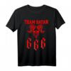 Satanist Team Satan 666 T-Shirt - Lustiges Gothic Halloween Kostüm für Satanisten, Atheisten & Gothic Fans