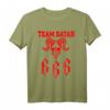 Satanist Team Satan 666 T-Shirt - Lustiges Gothic Halloween Kostüm für Satanisten, Atheisten & Gothic Fans