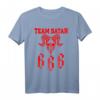 Satanist Team Satan 666 T-Shirt - Lustiges Gothic Halloween Kostüm für Satanisten, Atheisten & Gothic Fans