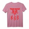 Satanist Team Satan 666 T-Shirt - Lustiges Gothic Halloween Kostüm für Satanisten, Atheisten & Gothic Fans