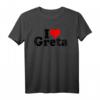 Ich Liebe Heart Greta T-Shirt - Schwarzes Statement-Shirt zur Zuneigung und Unterstützung