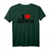 Ich Liebe Heart Greta T-Shirt - Schwarzes Statement-Shirt zur Zuneigung und Unterstützung