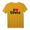 Ich Liebe Heart Greta T-Shirt - Schwarzes Statement-Shirt zur Zuneigung und Unterstützung