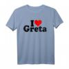 Ich Liebe Heart Greta T-Shirt - Schwarzes Statement-Shirt zur Zuneigung und Unterstützung