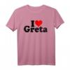 Ich Liebe Heart Greta T-Shirt - Schwarzes Statement-Shirt zur Zuneigung und Unterstützung