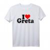 Ich Liebe Heart Greta T-Shirt - Schwarzes Statement-Shirt zur Zuneigung und Unterstützung