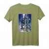 HapDeer Anime T-Shirt mit bunten Schlüsselbildern und Attack on Titan Logo - Lizenzierter Merchandise