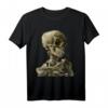 Vincent van Gogh Totenkopf mit brennender Zigarette T-Shirt – Einzigartiges Kunstmotiv für Kunstliebhaber & Fans von Van Gogh