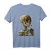 Vincent van Gogh Totenkopf mit brennender Zigarette T-Shirt – Einzigartiges Kunstmotiv für Kunstliebhaber & Fans von Van Gogh