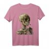 Vincent van Gogh Totenkopf mit brennender Zigarette T-Shirt – Einzigartiges Kunstmotiv für Kunstliebhaber & Fans von Van Gogh