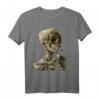 Vincent van Gogh Totenkopf mit brennender Zigarette T-Shirt – Einzigartiges Kunstmotiv für Kunstliebhaber & Fans von Van Gogh