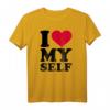 I Love Myself T-Shirt mit rotem Herz – Inspirierende Kleidung für Selbstliebe und Selbstakzeptanz