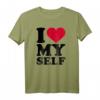 I Love Myself T-Shirt mit rotem Herz – Inspirierende Kleidung für Selbstliebe und Selbstakzeptanz