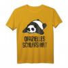 Offizielles Schlafshirt Pyjama mit Pandabär - Lustiges Geschenk für Nachteulen, Langschläfer & Schlafliebhaber für Damen & Herren