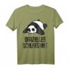 Offizielles Schlafshirt Pyjama mit Pandabär - Lustiges Geschenk für Nachteulen, Langschläfer & Schlafliebhaber für Damen & Herren