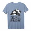 Offizielles Schlafshirt Pyjama mit Pandabär - Lustiges Geschenk für Nachteulen, Langschläfer & Schlafliebhaber für Damen & Herren