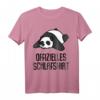 Offizielles Schlafshirt Pyjama mit Pandabär - Lustiges Geschenk für Nachteulen, Langschläfer & Schlafliebhaber für Damen & Herren