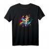Western Cowboy Cat auf einem Hai mit Regenbogen in Taco Space - Lustiges, originelles Geschenk für Freunde, Familie und alle Anlässe