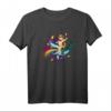 Western Cowboy Cat auf einem Hai mit Regenbogen in Taco Space - Lustiges, originelles Geschenk für Freunde, Familie und alle Anlässe