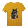 Portrait-Skizze mit schwarzem Pferdekopf T-Shirt – Perfekt für Pferdeliebhaber, Geburtstags-, Oster- und Weihnachtsgeschenk