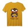 Polnisches Mädchen T-Shirt mit Flagge und Messy Bun - Geschenk für Polen-Fans zu Geburtstag, Weihnachten, Halloween & mehr