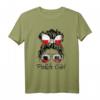 Polnisches Mädchen T-Shirt mit Flagge und Messy Bun - Geschenk für Polen-Fans zu Geburtstag, Weihnachten, Halloween & mehr