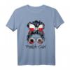 Polnisches Mädchen T-Shirt mit Flagge und Messy Bun - Geschenk für Polen-Fans zu Geburtstag, Weihnachten, Halloween & mehr