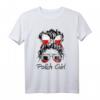 Polnisches Mädchen T-Shirt mit Flagge und Messy Bun - Geschenk für Polen-Fans zu Geburtstag, Weihnachten, Halloween & mehr