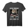 Guten Morgen? Ganz dünnes Eis! Lustiges Kaffee Spruch T-Shirt mit Katze für Morgenmuffel, Nachtschichtarbeiter & humorvolle Geschenke