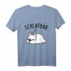 Eisbär Schlafshirt Pyjama Nachthemd - Lustiges Müder Schlafbär T-Shirt, perfekte Schlafkleidung für Langschläfer & Geschenkidee