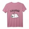 Eisbär Schlafshirt Pyjama Nachthemd - Lustiges Müder Schlafbär T-Shirt, perfekte Schlafkleidung für Langschläfer & Geschenkidee