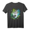 Buntes Wölfe-Liebhaber T-Shirt mit Aquarellwolfkopf – Perfektes Geschenk für Natur-, Kunst- und Outdoor-Fans
