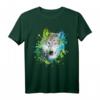 Buntes Wölfe-Liebhaber T-Shirt mit Aquarellwolfkopf – Perfektes Geschenk für Natur-, Kunst- und Outdoor-Fans